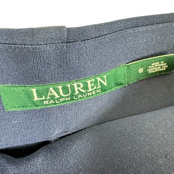 Lauren Ralph Lauren Navy Blue Single Breasted Blazer Pants Set Women's Size 6 - Picture 9 of 12
